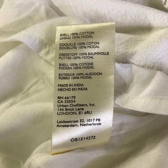 Free People Desert Days Mini Dress XS Strappy Open Back Tiered Button Front NWD - Picture 5 of 9